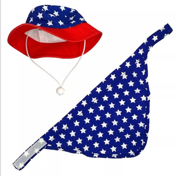 NEW Woof Pet Scarf Bandana‎ & Bucket Hat Size Large/X-large - Picture 2 of 10